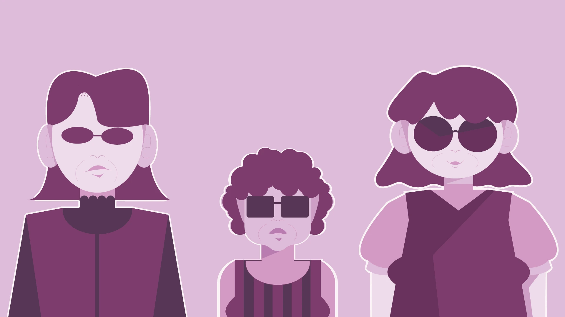 Illustration décomplexée femmes aux lunettes noires