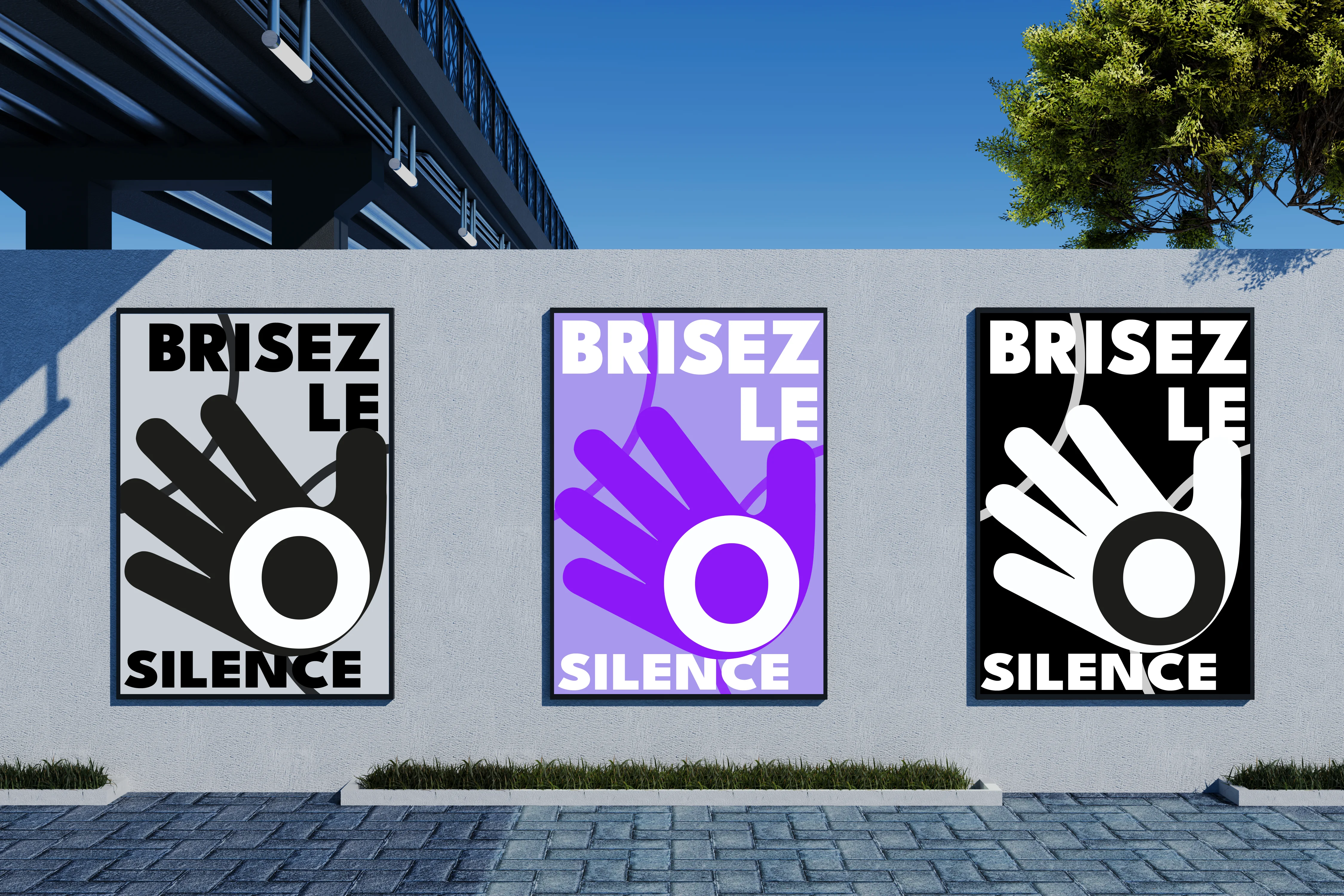Campagne affiches urbaines Brisez le silence